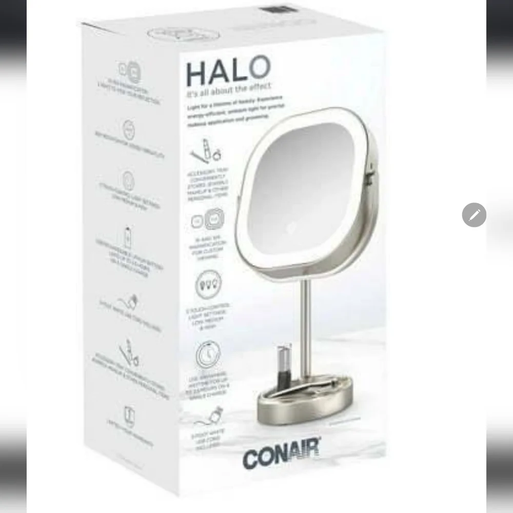 Conair Halo LED Vanity Mirror - Silver - Picture 2 of 7
